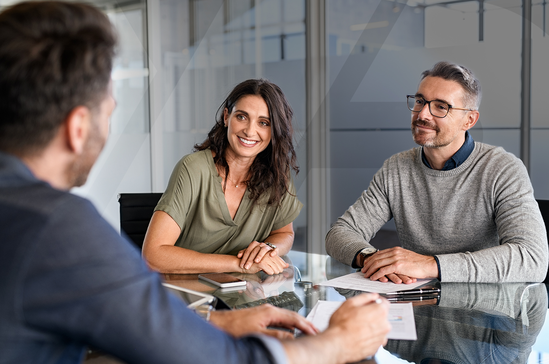 Investors discussing businesses for sale in Bucks County PA.